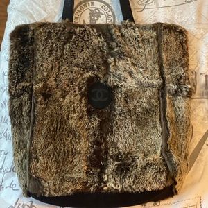 Chanel Lapin Rabbit Fur Tote